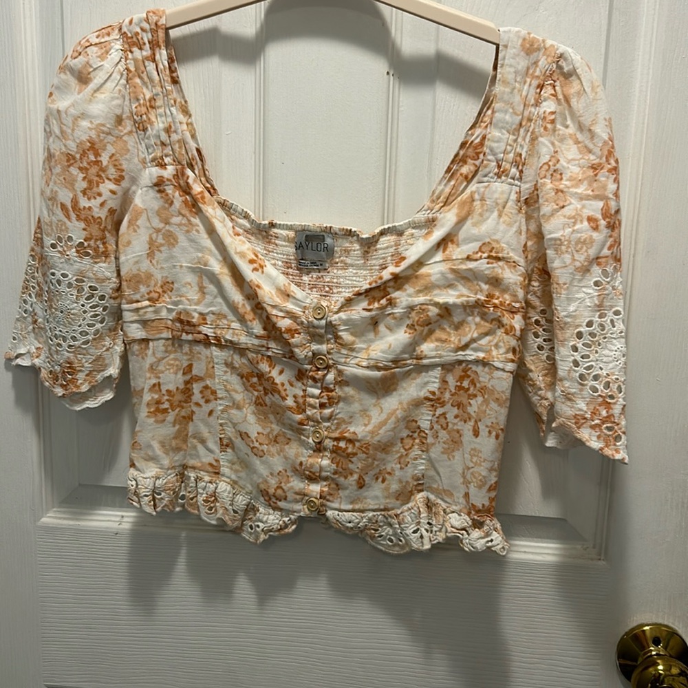 Saylor eyelet top